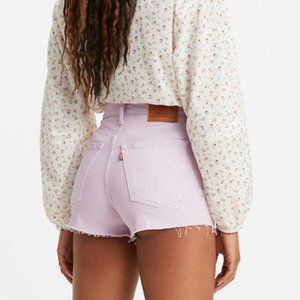 New Levi's Ribcage Lavender Cutoff Jean Shorts